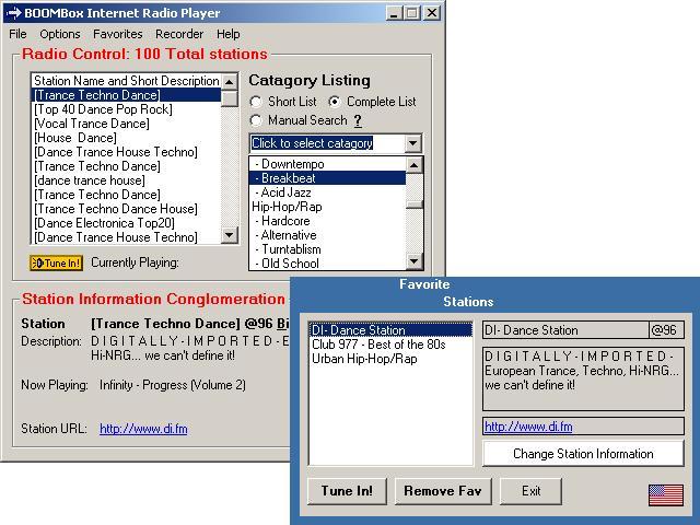 BOOMBox Internet Radio Player Screenshot